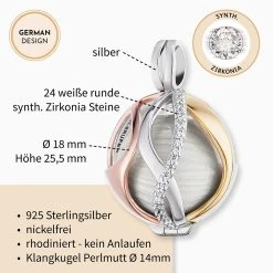 Engelsrufer Anhänger Paradise Dreifarbig Mit Klangkugel Weiß Und Zirkoniasteinen In Verschiedenen Größen 10 Engelsrufer Anhänger Paradise Dreifarbig Mit Klangkugel Weiß Und Zirkoniasteinen In Verschiedenen Größen -Engelsrufer Kette Verkäufe er 20 paradise s tzi3