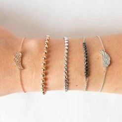 Engelsrufer Silber Armband Mit Schwarzen Spinell Perlen -Engelsrufer Kette Verkäufe erb 20 1bs 2 2