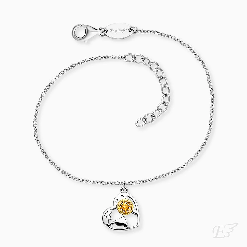 Engelsrufer Armband 925er Sterlingsilber Bicolor mit Aloha Herz Engelsrufer Armband 925er Sterlingsilber Bicolor Mit Aloha Herz -Engelsrufer Kette Verkäufe erb alohaheart big 01