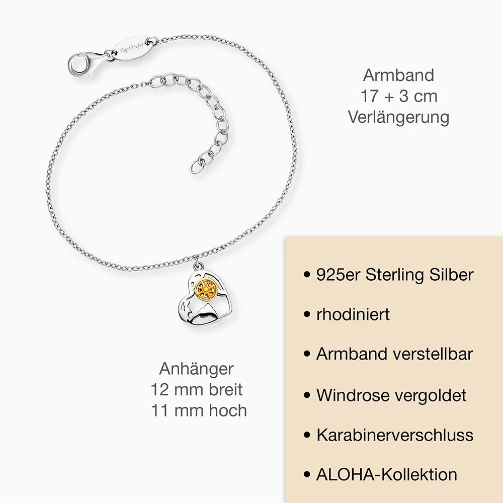 Engelsrufer Armband 925er Sterlingsilber Bicolor mit Aloha Herz Engelsrufer Armband 925er Sterlingsilber Bicolor Mit Aloha Herz -Engelsrufer Kette Verkäufe erb alohaheart big 03