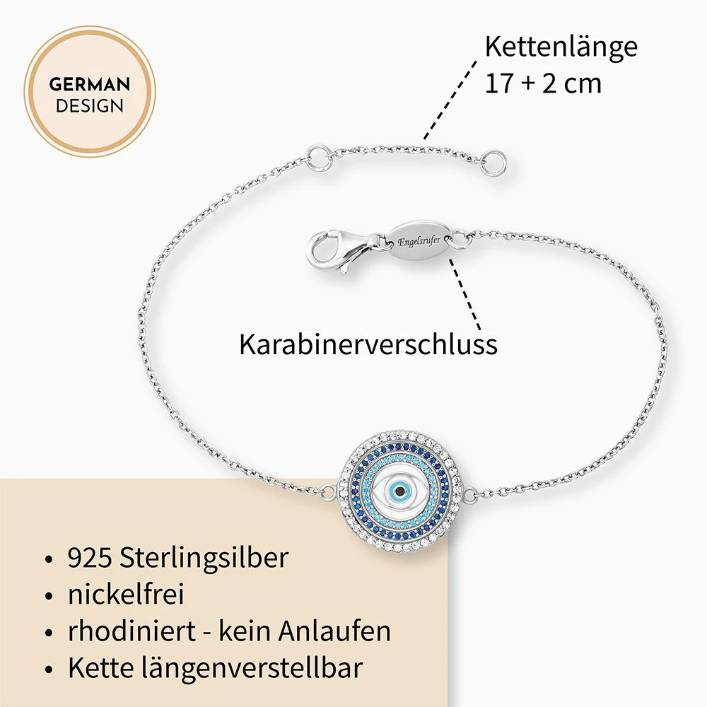Engelsrufer Damen-Armband silber Nazar Auge mit Emaille und Zirkoniasteinen Lucky Eye Engelsrufer Damen-Armband Silber Nazar Auge Mit Emaille Und Zirkoniasteinen Lucky Eye -Engelsrufer Kette Verkäufe erb eye zim3