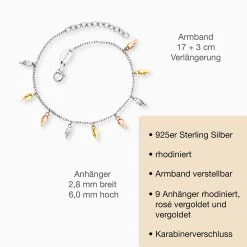 Engelsrufer Silberarmband Mit Flying Wings In Tricolor -Engelsrufer Kette Verkäufe erb flywing9 trico 03