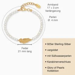 Engelsrufer Armband Echtsilber Mit Feder Und Perlen Gold Platiert -Engelsrufer Kette Verkäufe erb glory feder g 7 de 1