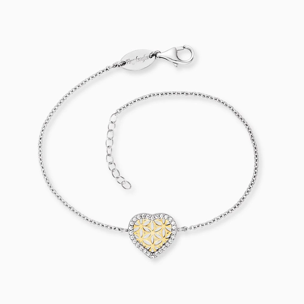 Engelsrufer Armband Herz Lebensblume Anhänger silber und goldfarben Engelsrufer Armband Herz Lebensblume Anhänger Silber Und Goldfarben -Engelsrufer Kette Verkäufe erb heartlifl zi big