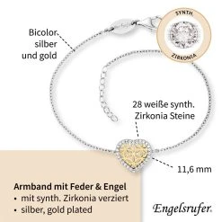 Engelsrufer Armband Herz Lebensblume Anhänger Silber Und Goldfarben 5 Engelsrufer Armband Herz Lebensblume Anhänger Silber Und Goldfarben -Engelsrufer Kette Verkäufe erb heartlifl zi big4