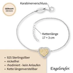 Engelsrufer Armband Herz Lebensblume Anhänger Silber Und Goldfarben 6 Engelsrufer Armband Herz Lebensblume Anhänger Silber Und Goldfarben -Engelsrufer Kette Verkäufe erb heartlifl zi big5