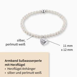 Engelsrufer Damen-Armband Silber Anhänger Herz Flügel Und Süßwasserperlen 6 Engelsrufer Damen-Armband Silber Anhänger Herz Flügel Und Süßwasserperlen -Engelsrufer Kette Verkäufe erb heartwing pe2 1