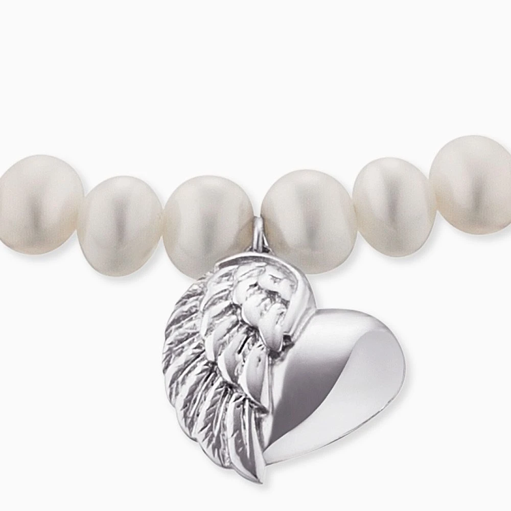 Engelsrufer Damen-Armband silber Anhänger Herz Flügel und Süßwasserperlen Engelsrufer Damen-Armband Silber Anhänger Herz Flügel Und Süßwasserperlen -Engelsrufer Kette Verkäufe erb heartwing pe 1 1