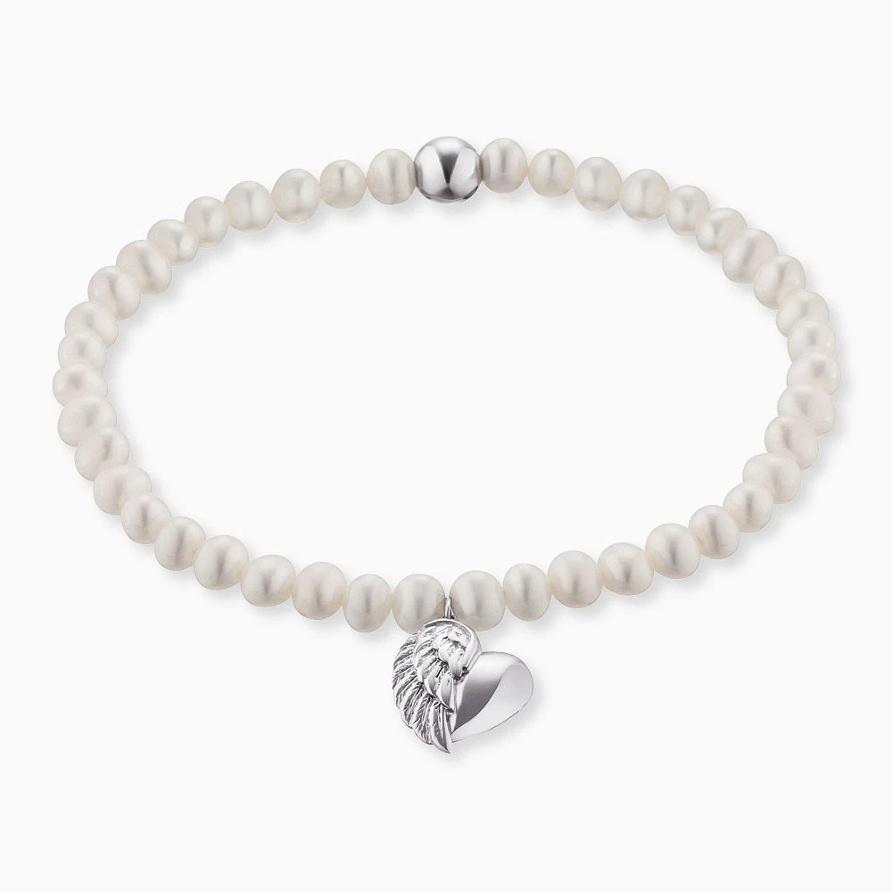 Engelsrufer Damen-Armband silber Anhänger Herz Flügel und Süßwasserperlen Engelsrufer Damen-Armband Silber Anhänger Herz Flügel Und Süßwasserperlen -Engelsrufer Kette Verkäufe erb heartwing pe 2