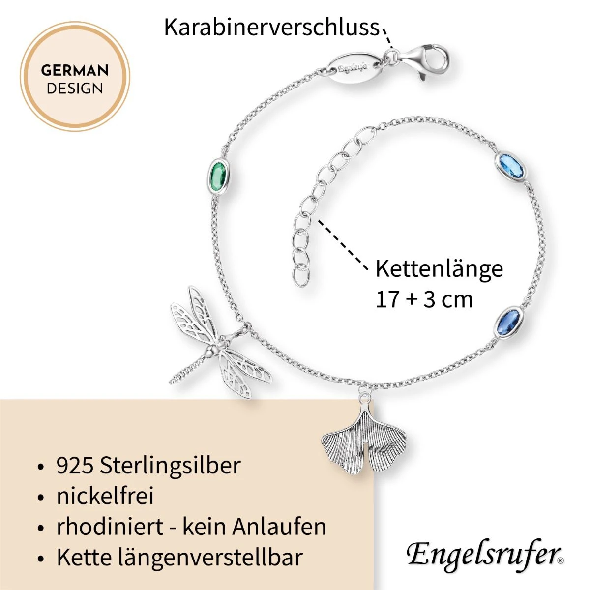 Engelsrufer Damen-Armband Joynature mit Libellen und Ginkgo Anhänger Engelsrufer Damen-Armband Joynature Mit Libellen Und Ginkgo Anhänger -Engelsrufer Kette Verkäufe erb joynature zim5