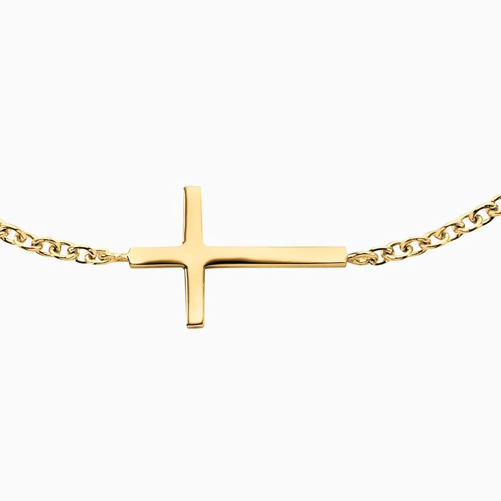 Engelsrufer Damen Armband mit Kreuz Silber Gold platiert Engelsrufer Damen Armband Mit Kreuz Silber Gold Platiert -Engelsrufer Kette Verkäufe erb lilcross g 1