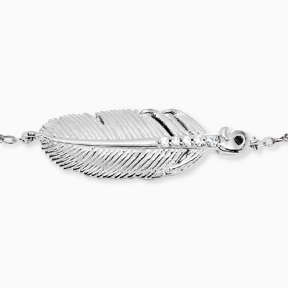 Armband Engelsrufer silber mit Anhänger Feder und Zirkonia Armband Engelsrufer Silber Mit Anhänger Feder Und Zirkonia -Engelsrufer Kette Verkäufe erb lilfeder zi 1 3