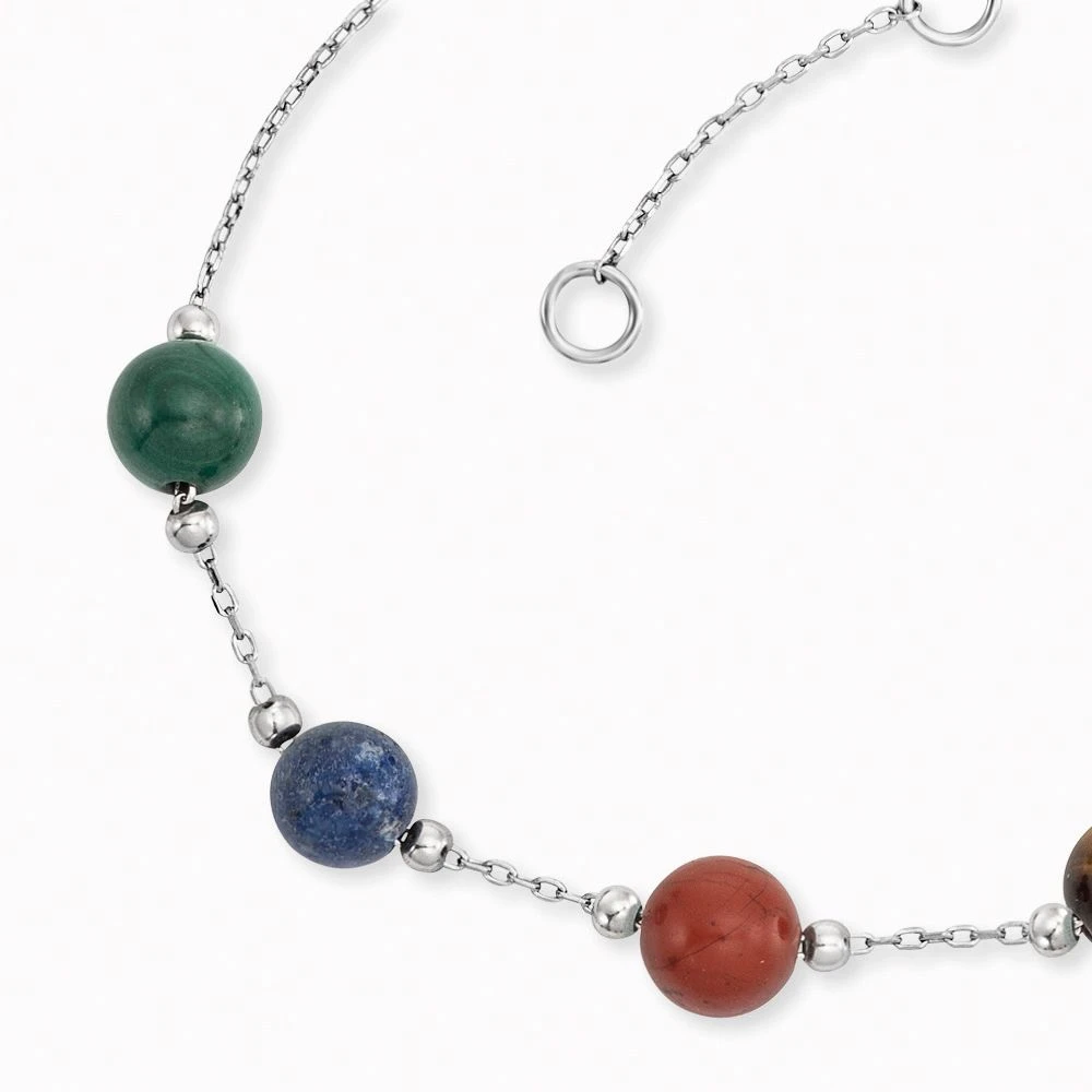 Engelsufer silber Damen-Armband mit 6 verschiedenen Kraftsteinen Engelsrufer Engelsufer Silber Damen-Armband Mit 6 Verschiedenen Kraftsteinen -Engelsrufer Kette Verkäufe erb lilgem 6st 1 1