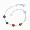 Engelsrufer Engelsufer Silber Damen-Armband Mit 6 Verschiedenen Kraftsteinen