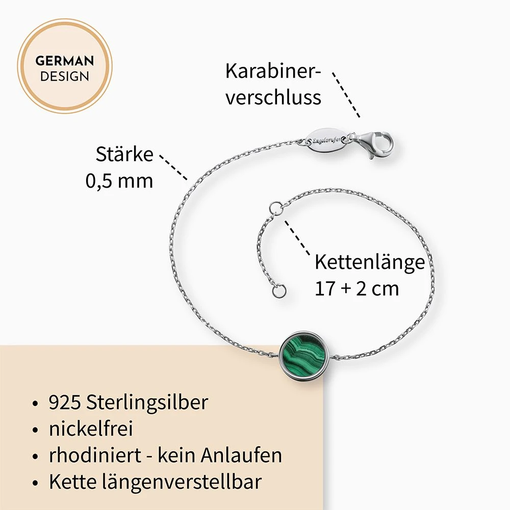 Engelsrufer Damen-Armband silber mit Stein Malachit Powerful Stone Engelsrufer Damen-Armband Silber Mit Stein Malachit Powerful Stone -Engelsrufer Kette Verkäufe erb lilgem ml3
