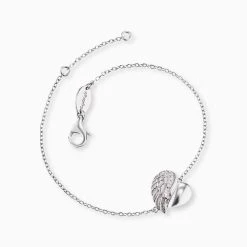 Engelsrufer Damen Armband Herz Und Flügel Anhänger Mit Zirkonia