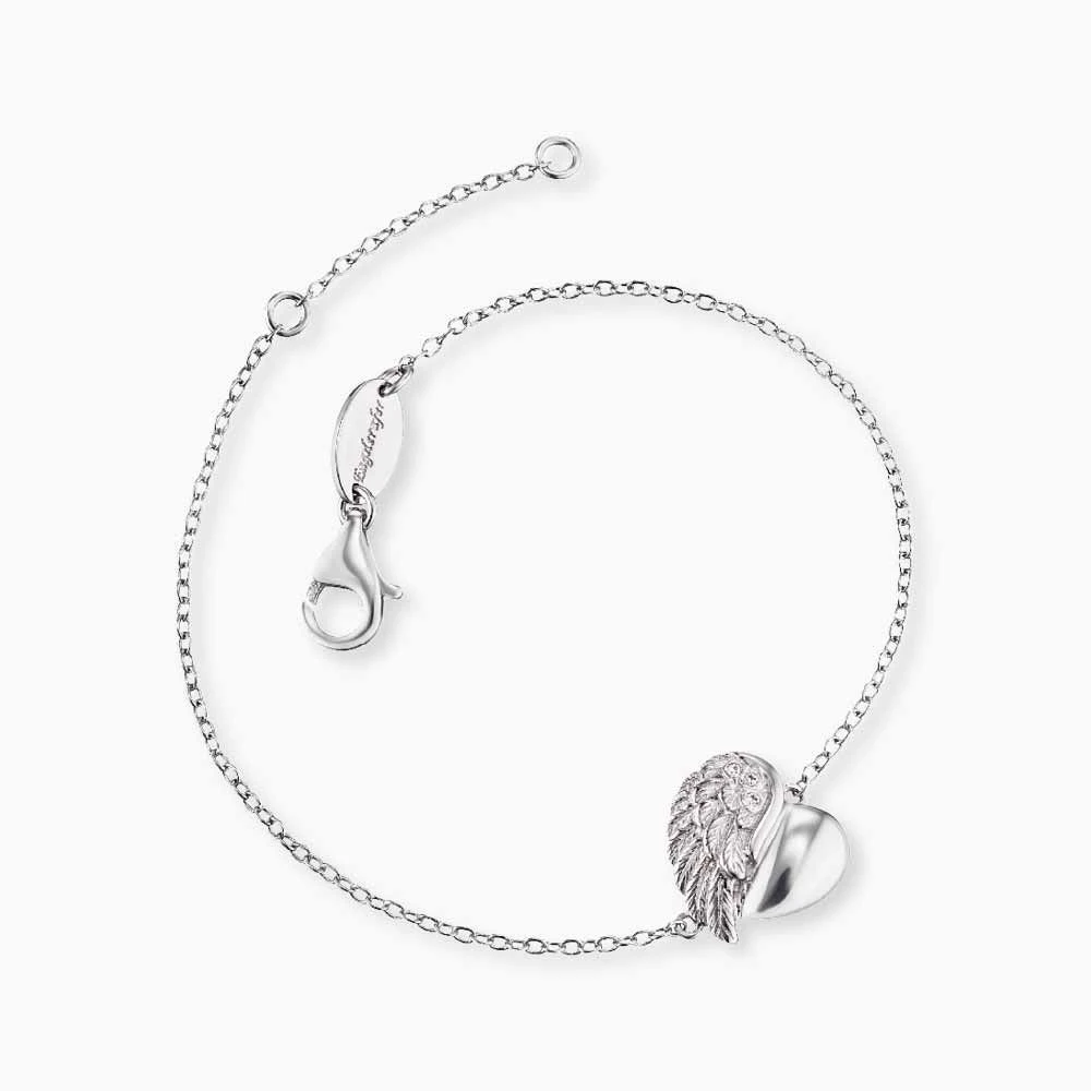 Engelsrufer Damen Armband Herz und Flügel Anhänger mit Zirkonia Engelsrufer Damen Armband Herz Und Flügel Anhänger Mit Zirkonia -Engelsrufer Kette Verkäufe erb lilheartwing 1 1 1