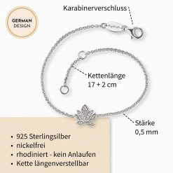 Engelsrufer Damen-Armband Lotus Silber Und Rosegold Mit Zirkonia -Engelsrufer Kette Verkäufe erb lillotus zi3