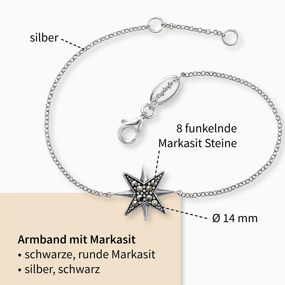 Engelsrufer Damen-Armband Stern Symbol mit Markasit Steinen besetzt Engelsrufer Damen-Armband Stern Symbol Mit Markasit Steinen Besetzt -Engelsrufer Kette Verkäufe erb lilstar ma2