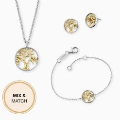 Engelsrufer DamenarmbandEchtsilber Bicolor Mit Lebensbaum Motiv -Engelsrufer Kette Verkäufe erb liltree big 04