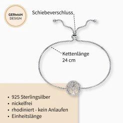Engelsrufer Damen-Armband Lebensbaum Silber Mit Zirkoniasteinen -Engelsrufer Kette Verkäufe erb liltree zi3