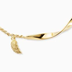 Engelsrufer Damen Armband Twist Mit Kleinem Flügel Und Zirkoniastein Gold 3 Engelsrufer Damen Armband Twist Mit Kleinem Flügel Und Zirkoniastein Gold -Engelsrufer Kette Verkäufe erb twist wing zi g 1