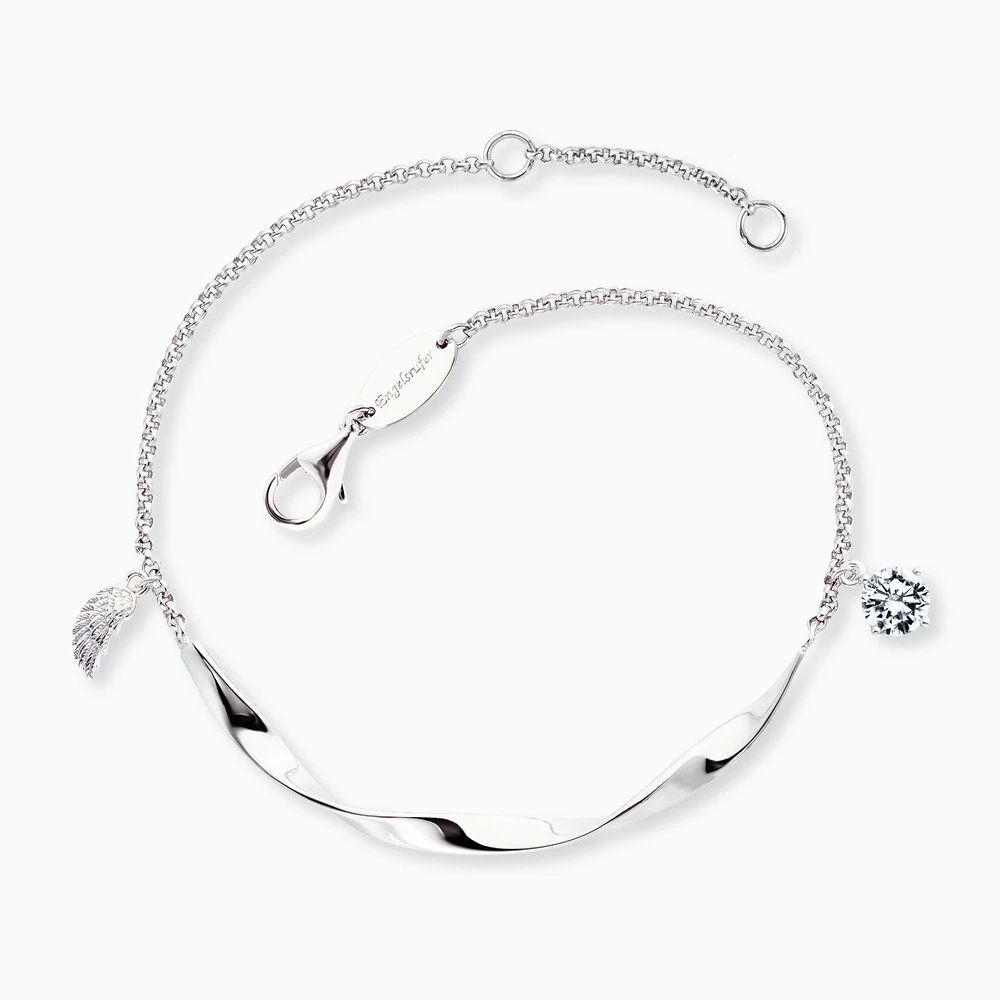 Engelsrufer Twist Armband mit kleinem Flügel und Zirkoniastein silber Engelsrufer Twist Armband Mit Kleinem Flügel Und Zirkoniastein Silber -Engelsrufer Kette Verkäufe erb twist wing zi 5