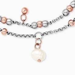 Engelsrufer Duo 2 In 1: Armband Fußkettchen BOHO Bicolor Mit Süßwasserperlen -Engelsrufer Kette Verkäufe erbs pearl bi2