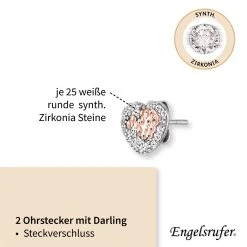 Engelsrufer Damen-Ohrstecker Herz Mit Zirkonia Silber, Rosegold Bicolor 4 Engelsrufer Damen-Ohrstecker Herz Mit Zirkonia Silber, Rosegold Bicolor -Engelsrufer Kette Verkäufe ere darling bir st4