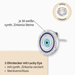 Engelsrufer Damen-Ohrringe Ohrstecker Silber Nazar Auge Mit Zirkonia -Engelsrufer Kette Verkäufe ere eye zim st2