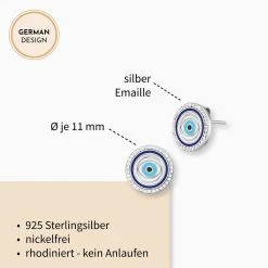 Engelsrufer Damen-Ohrringe Ohrstecker Silber Nazar Auge Mit Zirkonia -Engelsrufer Kette Verkäufe ere eye zim st3