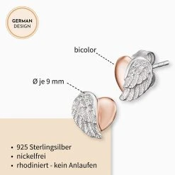 Engelsrufer Herzflügel Ohrstecker Silber, Rosegold Mit Zirkonia 6 Engelsrufer Herzflügel Ohrstecker Silber, Rosegold Mit Zirkonia -Engelsrufer Kette Verkäufe ere lilheartwing bi3