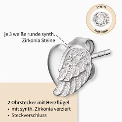 Engelsrufer Ohrstecker Herzflügel Symbol Mit Zirkoniasteinen Silber 5 Engelsrufer Ohrstecker Herzflügel Symbol Mit Zirkoniasteinen Silber -Engelsrufer Kette Verkäufe ere lilheartwing st2 1
