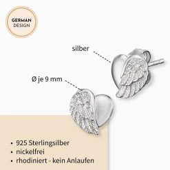 Engelsrufer Ohrstecker Herzflügel Symbol Mit Zirkoniasteinen Silber 6 Engelsrufer Ohrstecker Herzflügel Symbol Mit Zirkoniasteinen Silber -Engelsrufer Kette Verkäufe ere lilheartwing st3 1