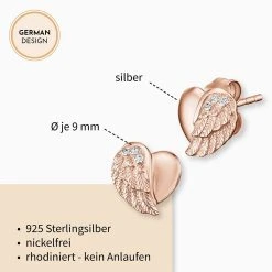 Engelsrufer Ohrstecker Herzflügel Damen Mit Zirkonia Rosé 5 Engelsrufer Ohrstecker Herzflügel Damen Mit Zirkonia Rosé -Engelsrufer Kette Verkäufe ere lilheartwing str3