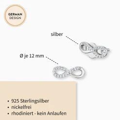 Engelsrufer Silber Ohrstecker Infinity Mit Zirkoniasteinen 5 Engelsrufer Silber Ohrstecker Infinity Mit Zirkoniasteinen -Engelsrufer Kette Verkäufe ere lilinfinity st3