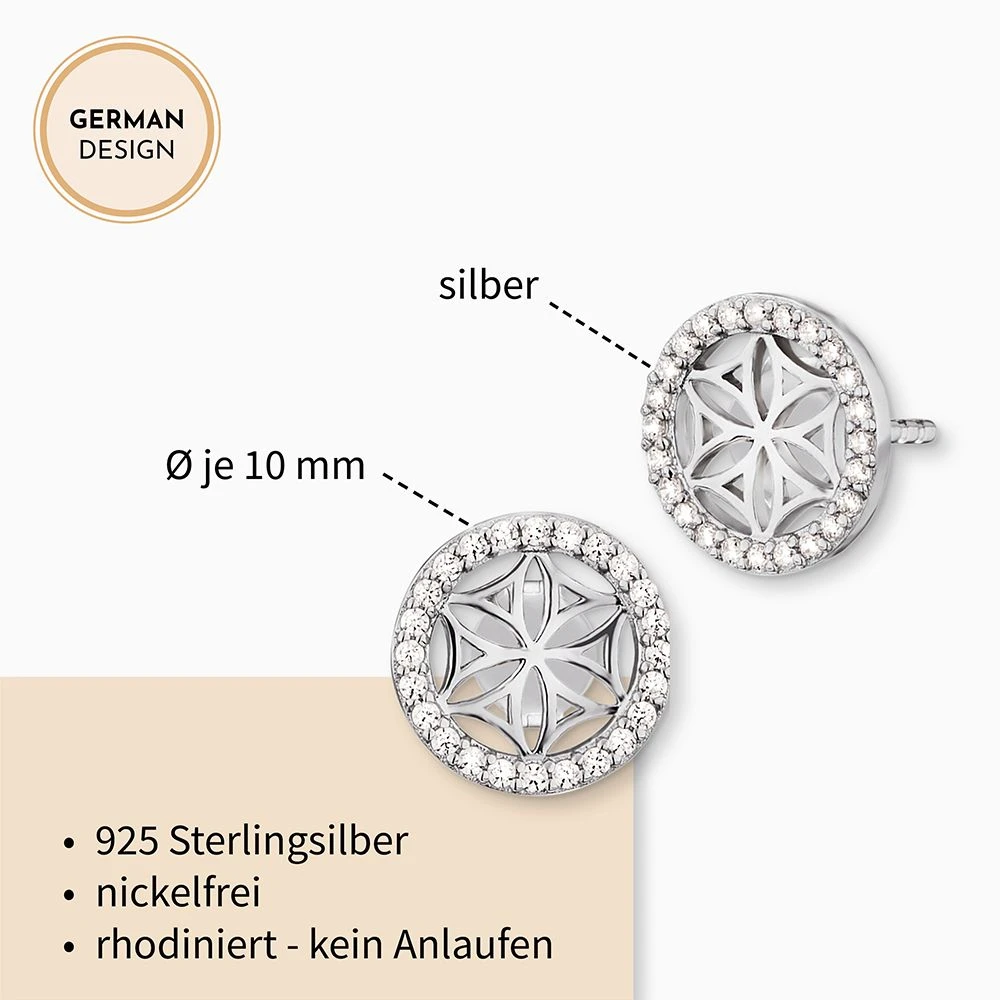 Engelsrufer Damen-Ohrringe Lebensblume silber mit Zirkonia Engelsrufer Damen-Ohrringe Lebensblume Silber Mit Zirkonia -Engelsrufer Kette Verkäufe ere lillifl zi st3