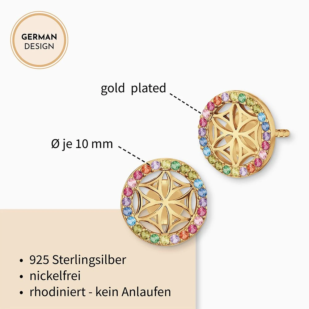 Engelsrufer Damen-Ohrring Stecker gold multicolor Lebensblume Engelsrufer Damen-Ohrring Stecker Gold Multicolor Lebensblume -Engelsrufer Kette Verkäufe ere lillifl zim stg3