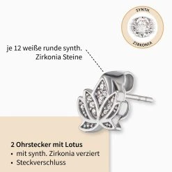 Engelsrufer Silber Damen-Ohrstecker Lotus Symbol Mit Zirkonia 4 Engelsrufer Silber Damen-Ohrstecker Lotus Symbol Mit Zirkonia -Engelsrufer Kette Verkäufe ere lillotus zi st2