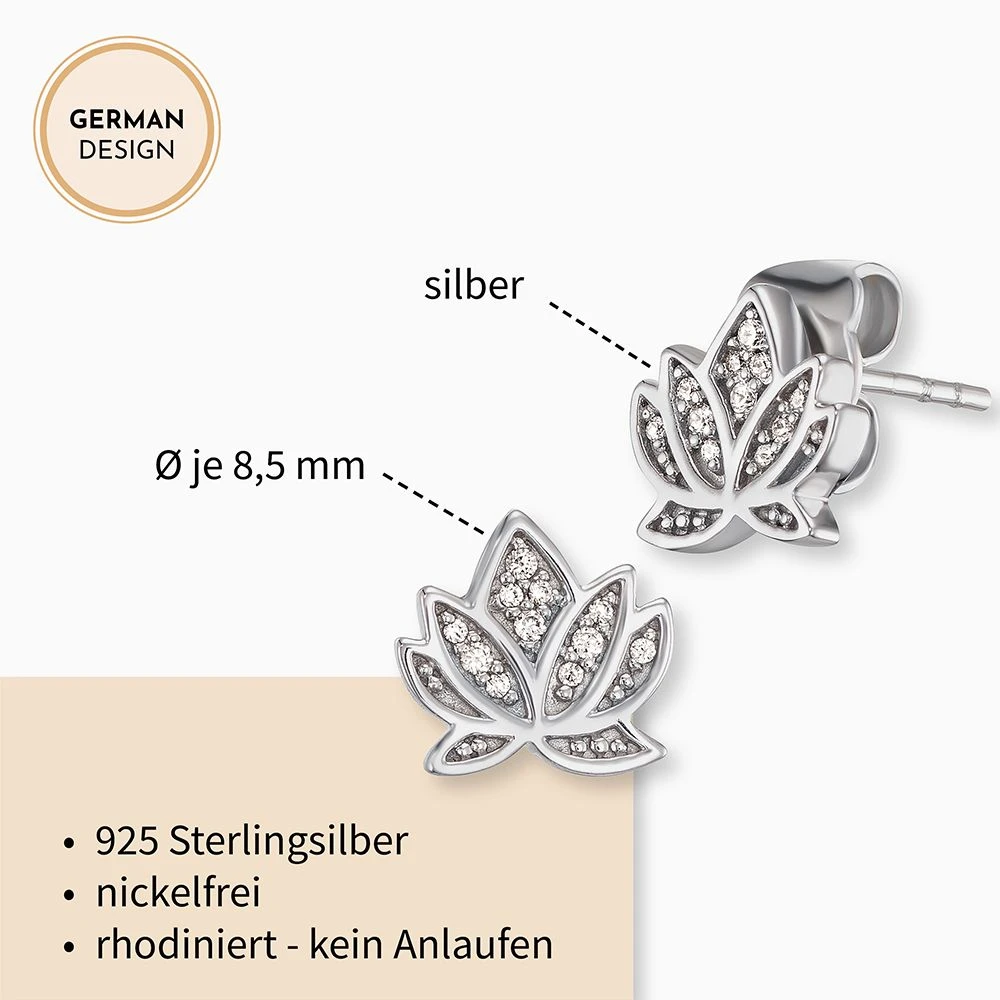 Engelsrufer silber Damen-Ohrstecker Lotus Symbol mit Zirkonia Engelsrufer Silber Damen-Ohrstecker Lotus Symbol Mit Zirkonia -Engelsrufer Kette Verkäufe ere lillotus zi st3