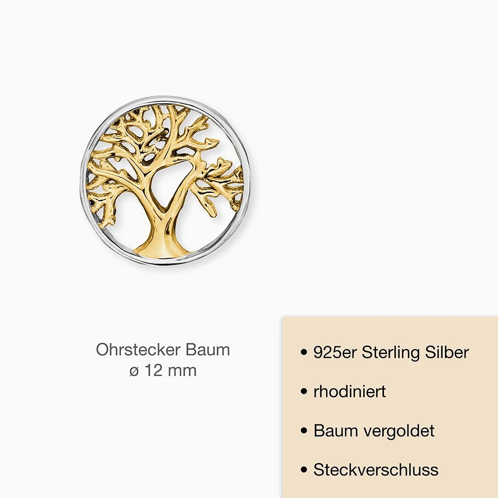 Engelsrufer Damenohrstecker Sterlingsilber Bicolor mit Lebensbaum Motiv Engelsrufer Damenohrstecker Sterlingsilber Bicolor Mit Lebensbaum Motiv -Engelsrufer Kette Verkäufe ere liltree big 03