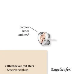 Engelsrufer Damen-Ohrstecker Silber Herz Mit Rosegold Details 4 Engelsrufer Damen-Ohrstecker Silber Herz Mit Rosegold Details -Engelsrufer Kette Verkäufe ere me heart bir4