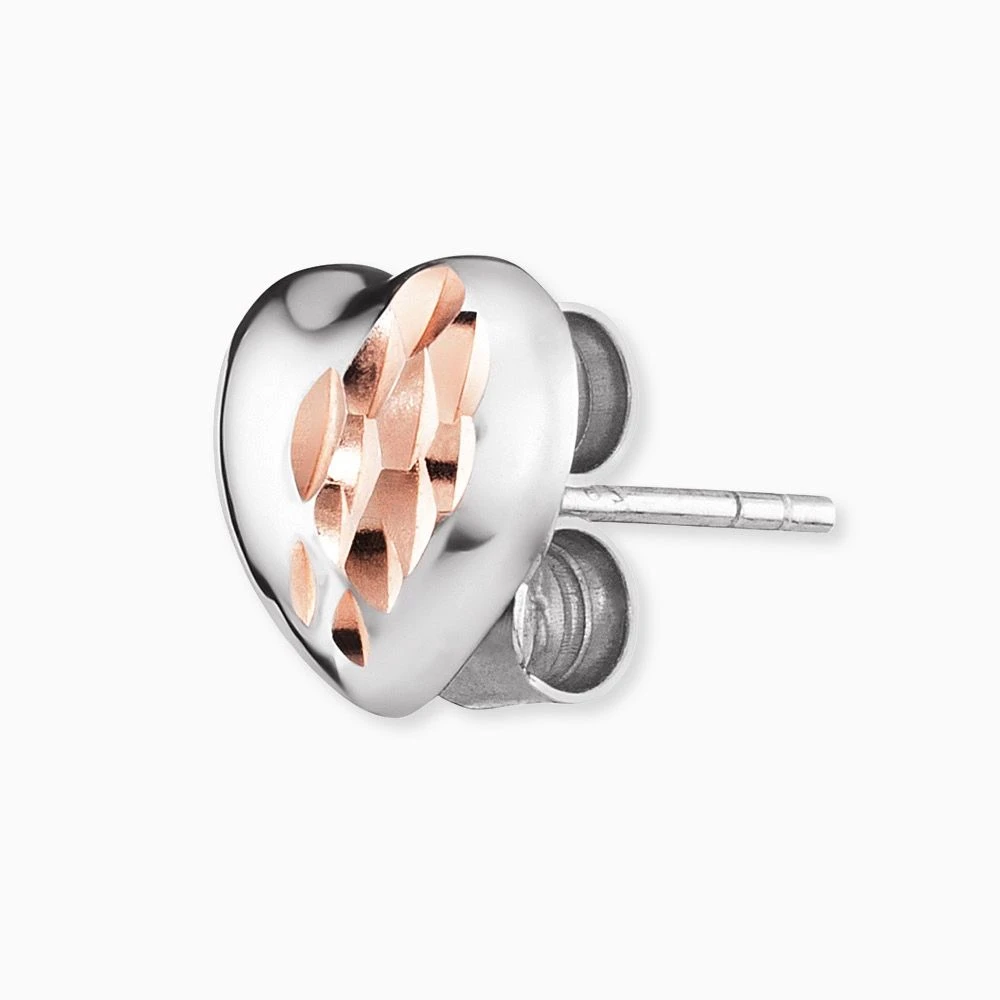 Engelsrufer Damen-Ohrstecker silber Herz mit rosegold Details Engelsrufer Damen-Ohrstecker Silber Herz Mit Rosegold Details -Engelsrufer Kette Verkäufe ere me heart bir 1