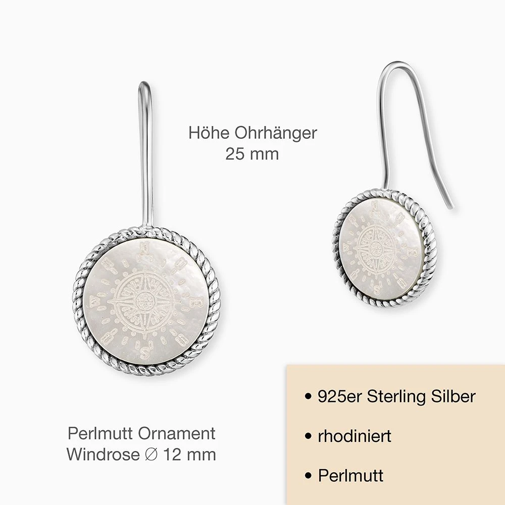 Engelsrufer silberohrringe mit Kompass aus Perlmutt Engelsrufer Silberohrringe Mit Kompass Aus Perlmutt -Engelsrufer Kette Verkäufe ere ornawindre pe 03