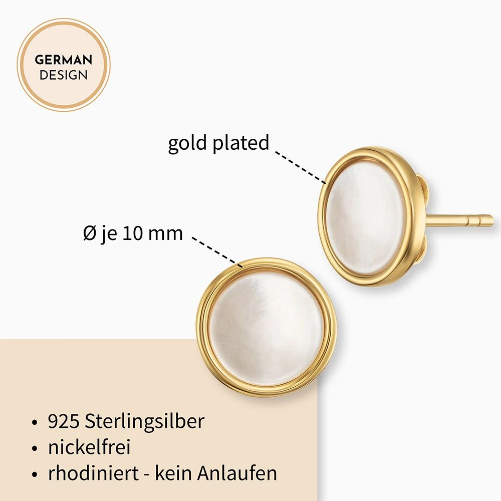 Engelsrufer Ohrschmuck Stecker gold Muschelkern weiß Engelsrufer Ohrschmuck Stecker Gold Muschelkern Weiß -Engelsrufer Kette Verkäufe ere pe stg3