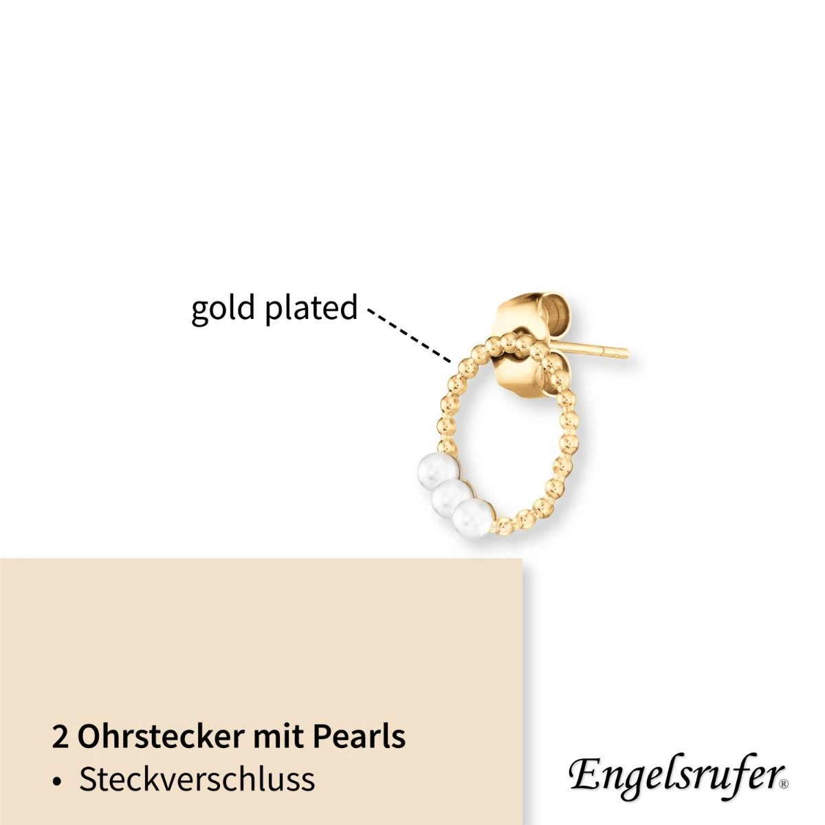 Engelsrufer Ohrringe Creolen Look gold mit drei Perlen Engelsrufer Ohrringe Creolen Look Gold Mit Drei Perlen -Engelsrufer Kette Verkäufe ere pearls g4