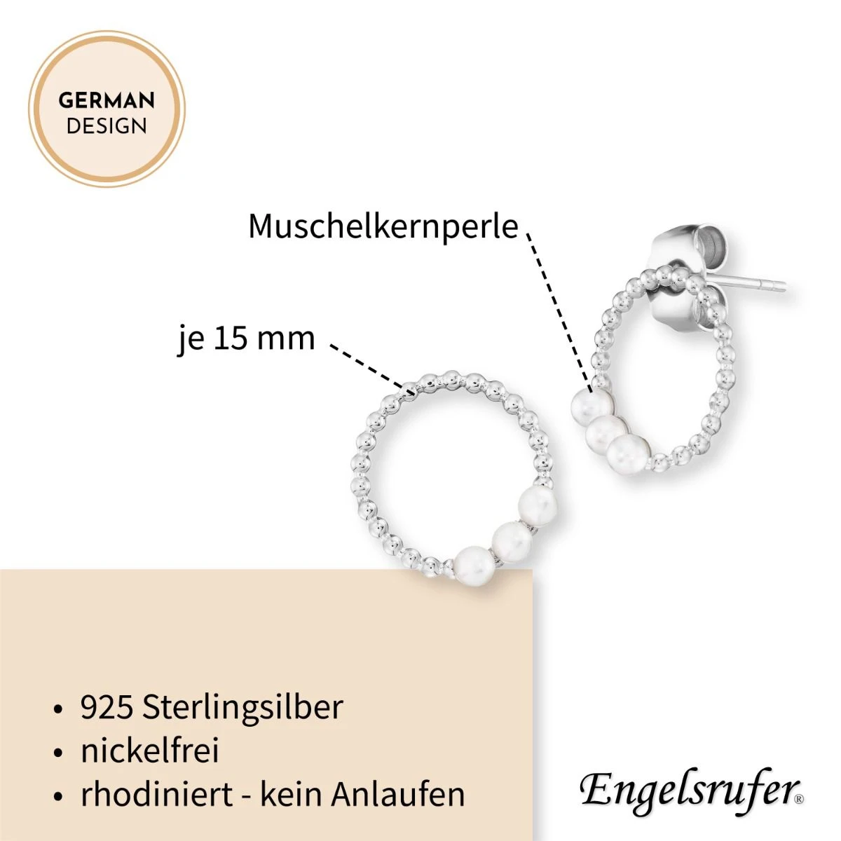 Engelsrufer Ohrstecker Damen silber Creolen Look mit Perlen Engelsrufer Ohrstecker Damen Silber Creolen Look Mit Perlen -Engelsrufer Kette Verkäufe ere pearls5