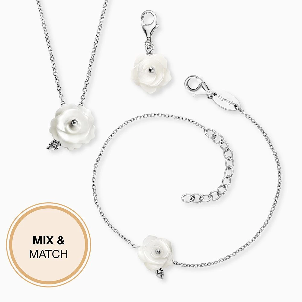 Engelsrufer Damenohrstecker Silber mit Rose in Perlmutt Engelsrufer Damenohrstecker Silber Mit Rose In Perlmutt -Engelsrufer Kette Verkäufe ere rose pe st 04