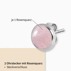 Engelsrufer Ohrstecker Rosenquarz Silber -Engelsrufer Kette Verkäufe ere rq st2 1