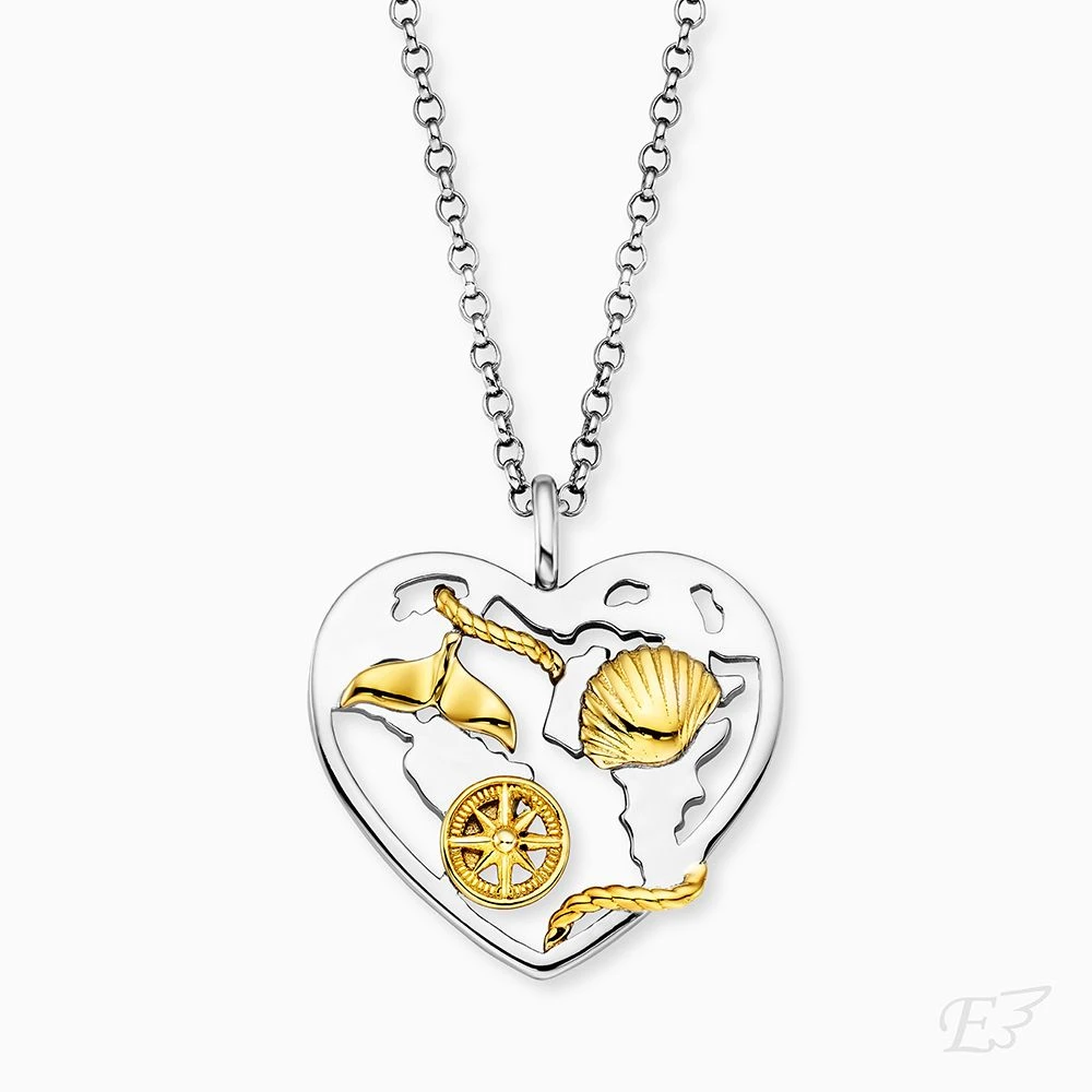 Engelsrufer Damenkette Echtsilber Bicolor Aloha Herz Engelsrufer Damenkette Echtsilber Bicolor Aloha Herz -Engelsrufer Kette Verkäufe ern alohaheart big 01